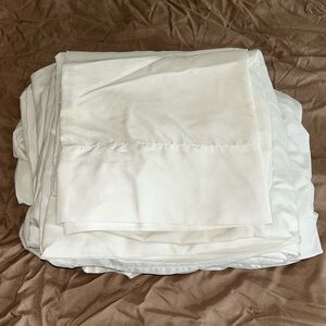 King Bedding Sheet Set White